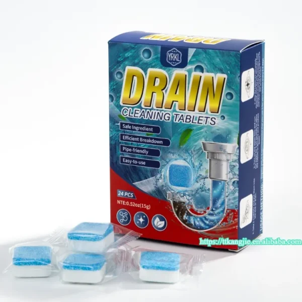 24pcs-Box-Stocked-Customized-Solid-Disposable-Drain-Cleaning-Tablets-Descaling