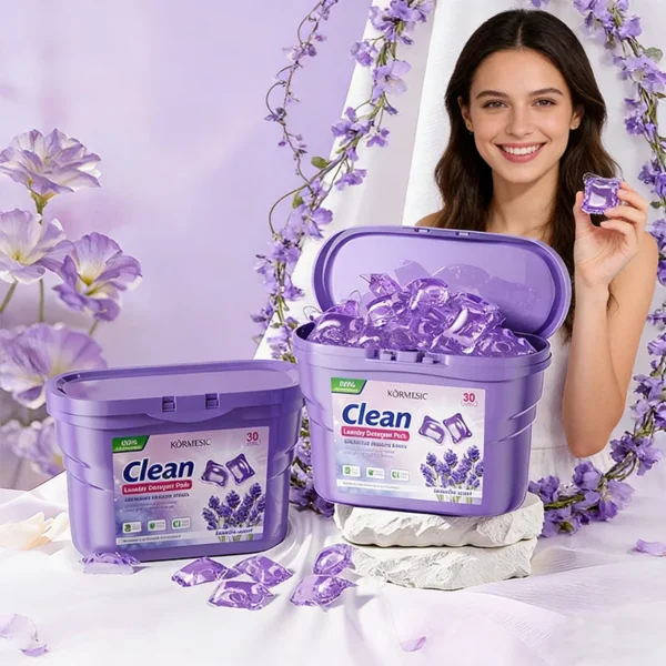 30-Laundry-Products-Household-Long-Lasting-Fragrance-Lavender-Clean-Capsule-Washing-Laundry-Detergent-Pods