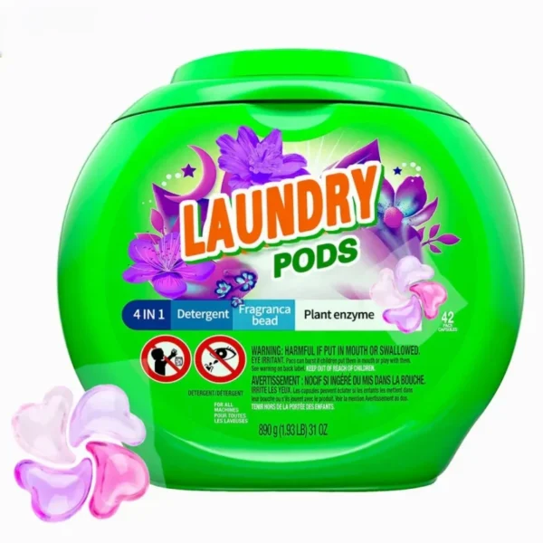 4-in-1-Highly-Concentrated-Eco-Friendly-Disposable-Fabric-Care-Gel-Capsules-Laundry-Pods-for-Apparel-Anti-Bacterial