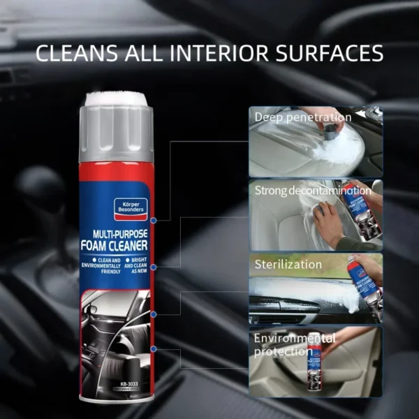 Car-Interior-Foam-Cleaner-650-ml-Aerosol-Multi-Surface-Cleaning-Spray-Upholstery-Carpet-Leather-Stain-Remover-Auto-Detailing