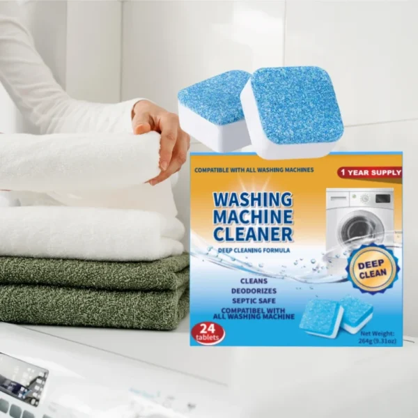 Custom-Active-Washing-Machine-Cleaner-Tablet-3-in-1-24-Pack-for-Home-Supply