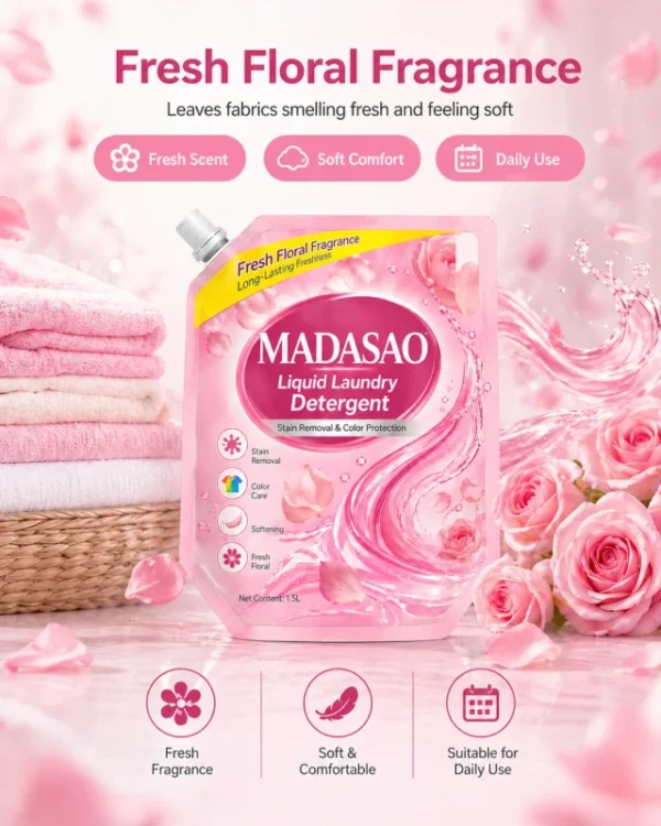 Eco-Friendly-Antibacterial-Fresh-Floral-Lavender-Liquid-Laundry-Detergent-for-Stain-Removal-Color-Protection-Disposable-Use