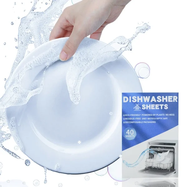 Eco-Friendly-Biodegradable-Disposable-Dishwasher-Sheets-Lemon-Scent-Sustainable-Kitchen-Dishwashing-Tablets