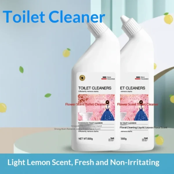 Eco-Friendly-Disposable-Floral-Scent-Liquid-Toilet-Cleaner-Removing-Urine-Limescale-Stains-Odor-Elimination-500ml-Purely-Natural