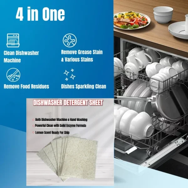 Eco-Friendly-Disposable-Solid-Fragrance-Free-Dishwashing-Detergent-Sheets-Bio-based-Surfactant-for-Stain-Dishwasher