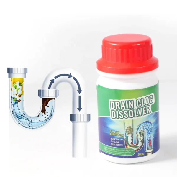 Factory-Manufacture-Eco-Friendly-Pipe-Dredge-Agent-Drain-Cleaner-Pipeline-Cleaning-Powder-200g-15-30-Active-Ingredients