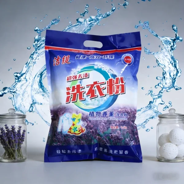 High-Foam-Detergent-Powder-1.5kg-Fast-Dissolving-Laundry-Solution-White-Color-Clothes-Powder-Based-Cleaner-Fabric-Maintenance