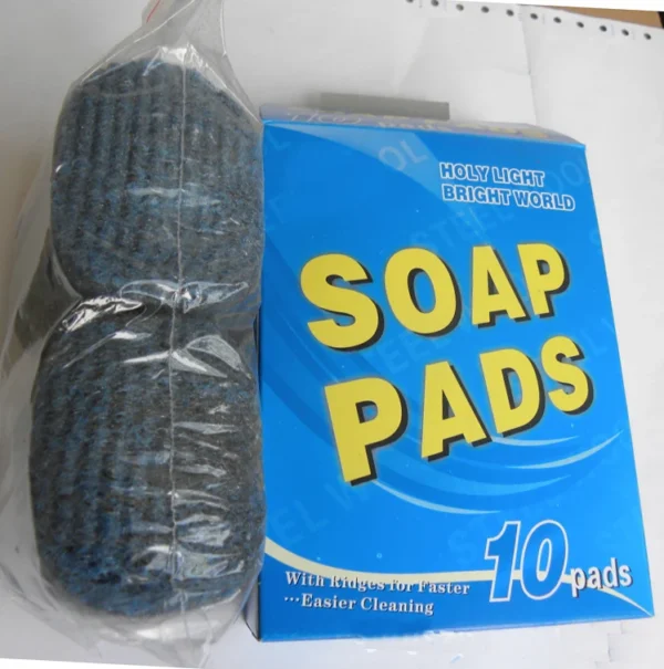 High-Quality-FHP-Kitchen-Clean-Tool-Stainless-Steel-Scrubber-Pad-with-Soap-Pad-Stainless-Steel-Scourer-Model-KSC30