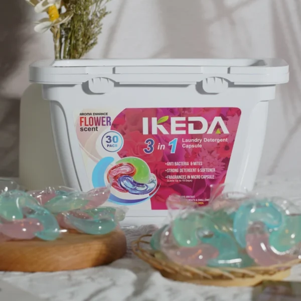 IKEDA-3-In1-Hypoallergenic-Laundry-Capsules-High-Efficiency-Organic-Laundry-Pods-for-Sensitive-Skin-Laundry-Cleaning-Supplier