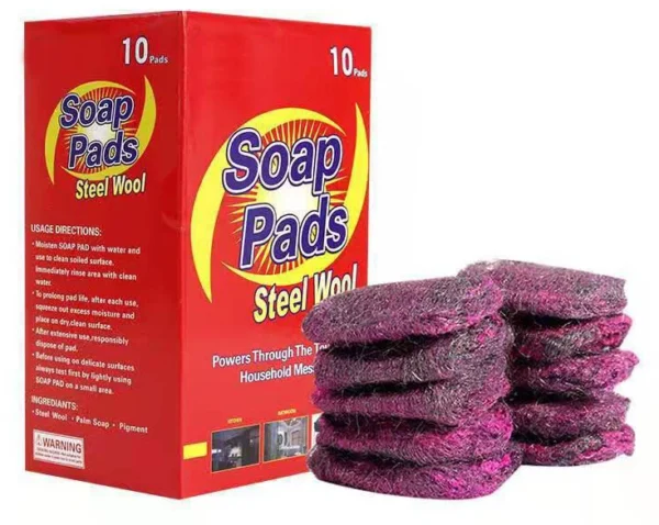 Kitchen-Cleaning-Tool-Stainless-Steel-Scrubber-Pad-with-Soap-Steel-Wool-Scourer-Washing-Sponge-for-Household-Use-FHP-KSC30