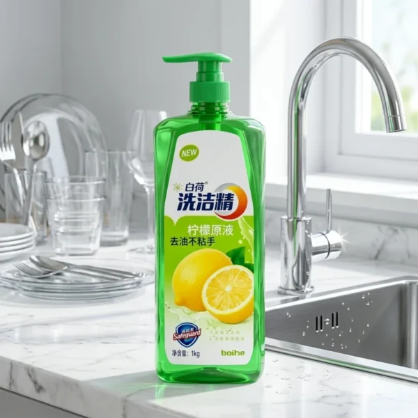 Lemon-Scent-Antibacterial-Dishwashing-Liquid-Micro-Particle-Degreaser-Non-Phosphate-Food-Safe-Kitchen-Cleaner