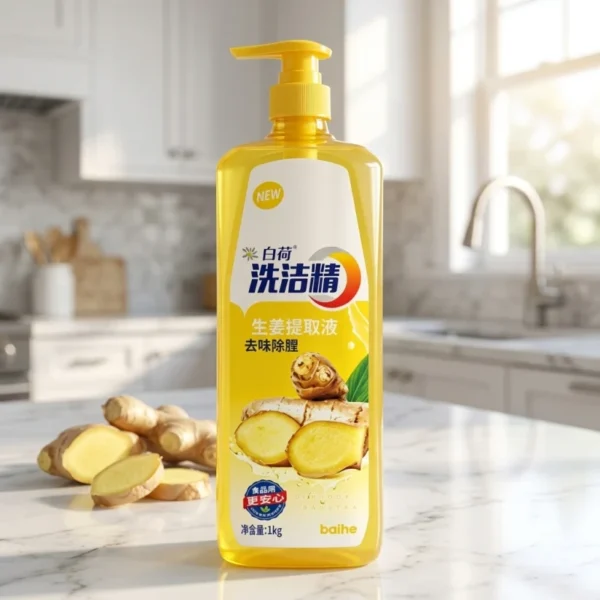 MINGSHI-Ginger-Scent-Dishwashing-Liquid-Antibacterial-Heavy-Duty-Degreaser-Eco-Friendly-Disposable