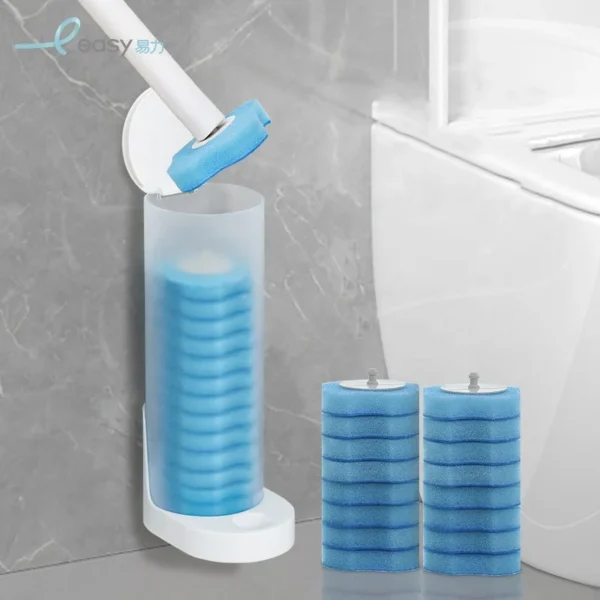Multi-Purpose-Bathroom-Cleaning-System-Long-Handle-Disposable-Toilet-Bowl-Brush-Cleaner-Set-With-Disposable-Sponge-Refills