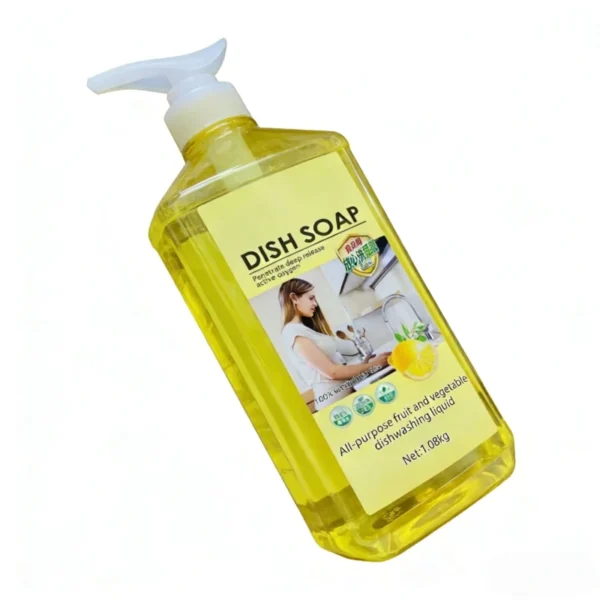 OEM-Private-Label-1.08L-Eco-Friendly-Liquid-Green-Tea-Mint-Scent-Fruit-Vegetable-Dishwashing-Detergent-Food-Grade-Safe-Fast