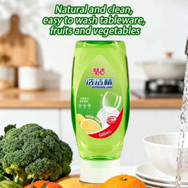 Plant-Based-Food-Grade-500Ml-Flip-Inverted-Bottle-Dishwashing-Liquid-for-Fruit-Vegetable-Tableware-Cleaning