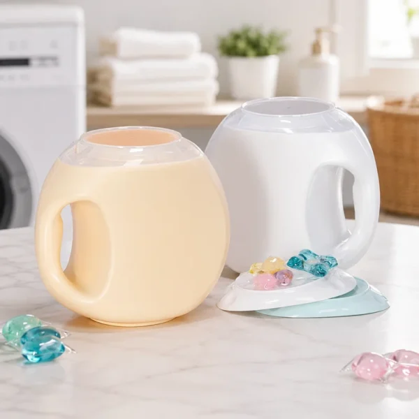 Plastic-Laundry-Pods-Case-With-Child-Resistant-Lid-Certified-Child-Lock-PET-Laundry-Pod-Storage-Jar-Multi-Sizes-ODM-OEM