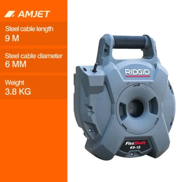 RIDGID-74978-K9-12-FlexShaft-Wall-to-Wall-Professional-Drain-Cleaning-Machine-Compact-Drain-Cleaner-for-1-1-4-to-2-Pipes
