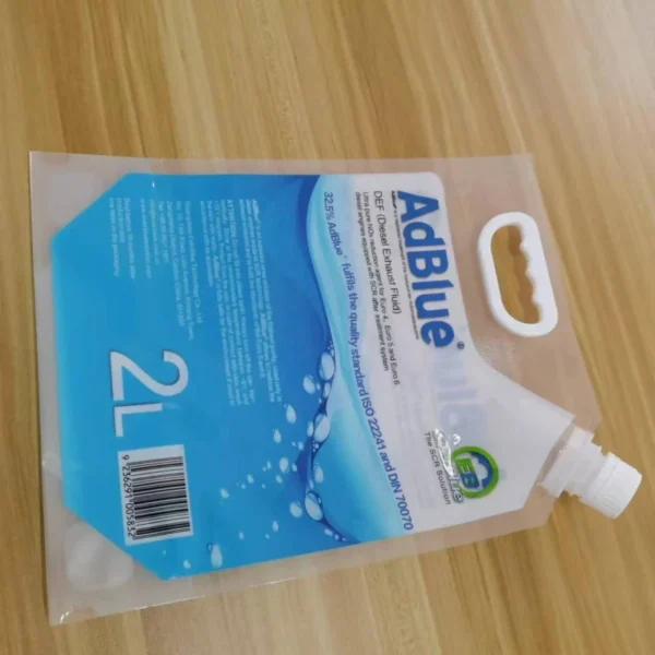Refillable-Liquid-Packaging-Plastic-Transparent-Spout-Bag-Laundry-Detergent-Stand-up-Spout-Pouch-With-Handle
