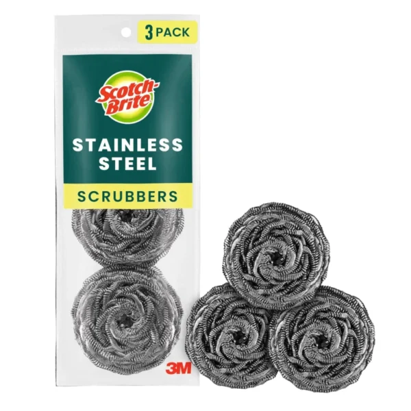 Steel-Wool-Balls-with-Scotch-Brite-Logo-and-Stainless-Steel-Surface-Cleaning-Tools-for-Pot-Scrubbers-and-Furniture-Cleaners