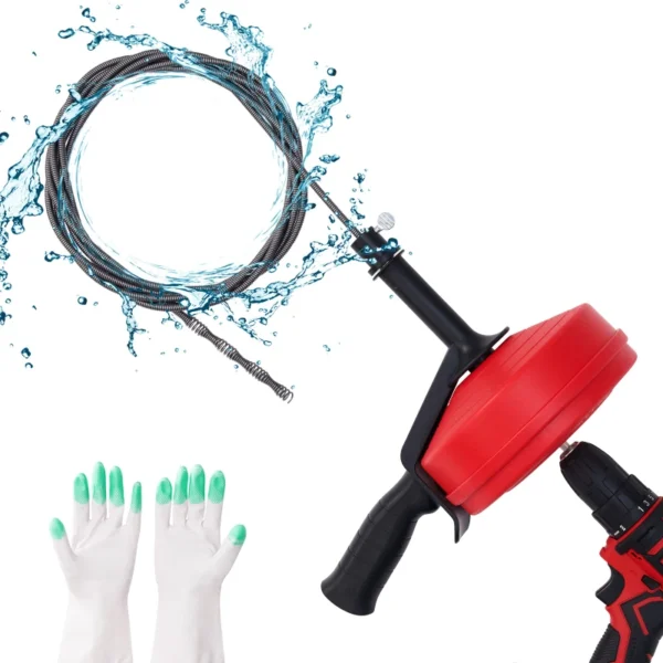 TPWLCO-Drain-Cleaner-5M-16.5FT-Plumbing-Snake-Double-Mode-Drain-Unclog-Drum-Auger-Plumbers-Snake-Drain-Clog-Remover