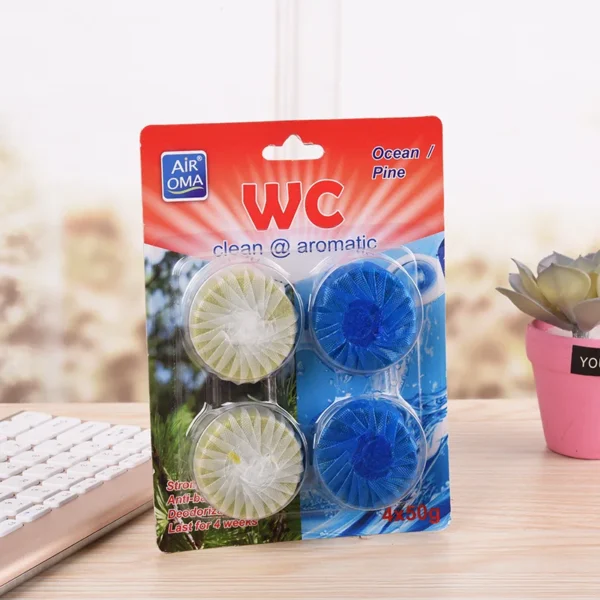 Toilet-Flush-Scented-Deodorant-Blue-Bubble-Contains-4-Pieces-of-Odorless-Toilet-Cleaner